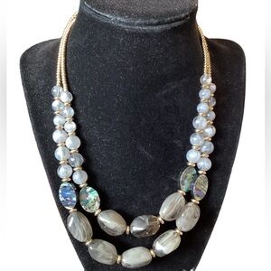 🚨Sale🚨 New Chico’s Bead and Abalone Double Strand Necklace